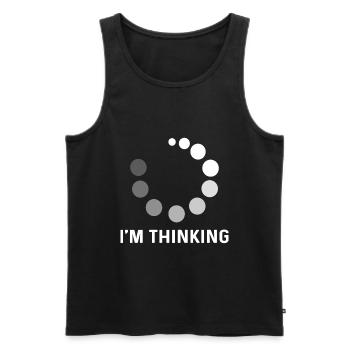 Loading Im Thinking ProgrammiererLoading Im Thinki - Männer Premium Bio Tank Top - Schwarz - Vorne - Michal (187cm)