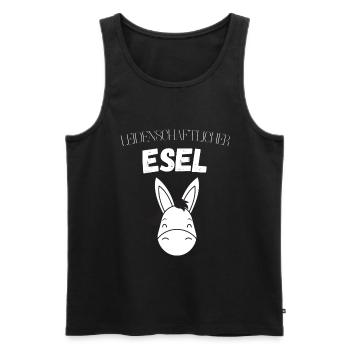 Leidenschaftlicher Esel Motiv Spruch Geschenk - Männer Premium Bio Tank Top - Schwarz - Vorne - Michal (187cm)