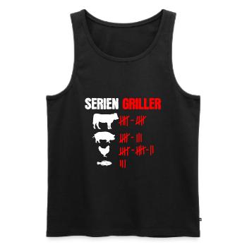 Serien Griller Lustiges Griller - Männer Premium Bio Tank Top - Schwarz - Vorne - Michal (187cm)