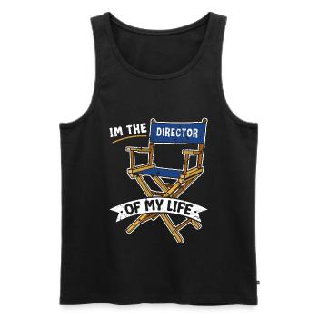Dans The Director Of My Life Motival - Débardeur bio Premium Homme - noir - Devant - AI Model Male 178 light (178cm)