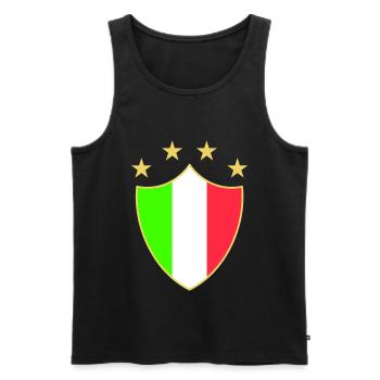 Italia fun - Männer Premium Bio Tank Top - Schwarz - Vorne - Michal (187cm)