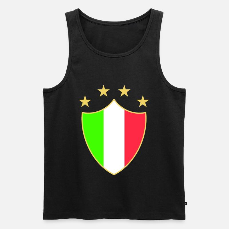 Italia fun - Männer Premium Bio Tank Top - Schwarz
