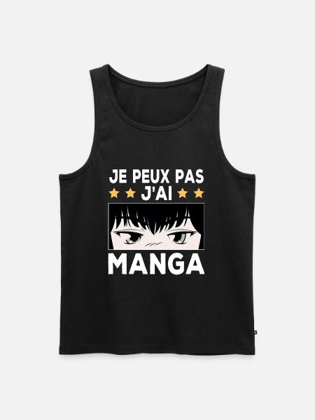 I can't I have Manga - Men's Premium Organic Tank Top - black