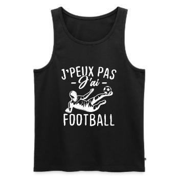 Ich kann keinen Fußball haben - Männer Premium Bio Tank Top - Schwarz - Vorne - Michal (187cm)