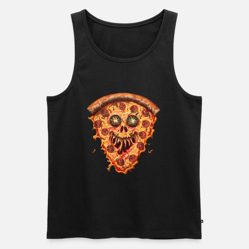 Monster Pizza | Pizzamonster - Männer Premium Bio Tank Top - Schwarz
