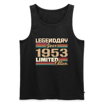 1953 Vintage 1953 Birthday Born In 1953 - Men's Premium Organic Tank Top - black - Front - Michal (187cm)