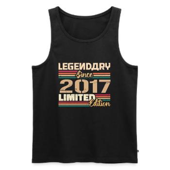 2017 Vintage 2017 Geburtstag geboren im Jahr 2017 - Männer Premium Bio Tank Top - Schwarz - Vorne - AI Model Male 178 light (178cm)