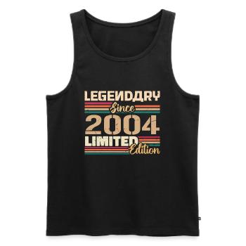 2004 Vintage 2004 Geburtstag geboren im Jahr 2004 - Männer Premium Bio Tank Top - Schwarz - Vorne - AI Model Male 178 light (178cm)