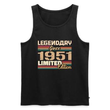 1951 Vintage 1951 Birthday Born In 1951 - Men's Premium Organic Tank Top - black - Front - Michal (187cm)
