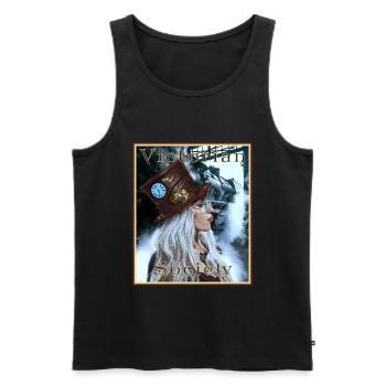 Steampunk Victorian Society - Men's Premium Organic Tank Top - black - Front - AI Model Male 178 light (178cm)