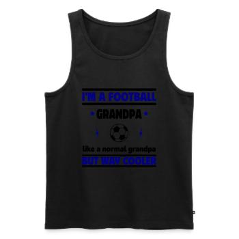 Je suis un grand-père footballeur - Débardeur bio Premium Homme - noir - Devant - Michal (187cm)