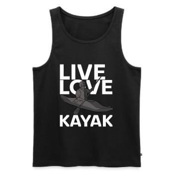 Kayak canoë aviron - Débardeur bio Premium Homme - noir - Devant - Michal (187cm)
