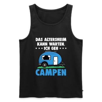 Camper Camping Wohnwagen Wohnmobile Geschenk Mann - Männer Premium Bio Tank Top - Schwarz - Vorne - Michal (187cm)