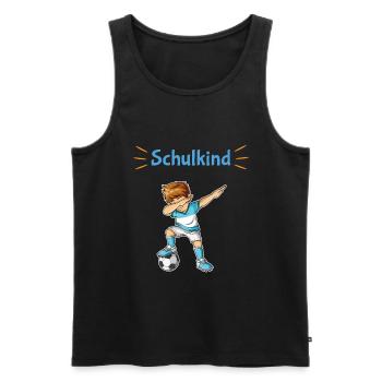 Schule Einschulung Schulanfang Schultüte Fußball - Männer Premium Bio Tank Top - Schwarz - Vorne - AI Model Male 178 light (178cm)