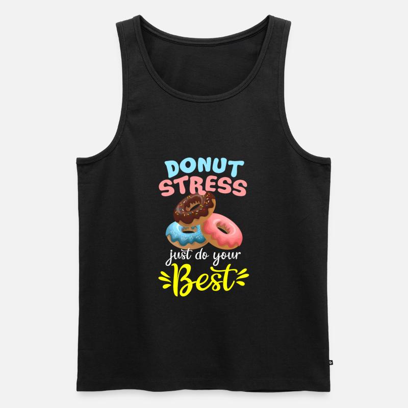 Donut - Männer Premium Bio Tank Top - Schwarz