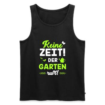 Jardin - Débardeur bio Premium Homme - noir - Devant - Michal (187cm)