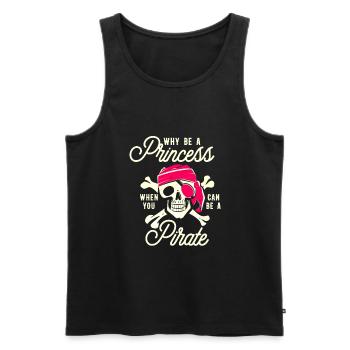 Pirate Shirt Fille Femme Crâne Pirate - Débardeur bio Premium Homme - noir - Devant - Michal (187cm)