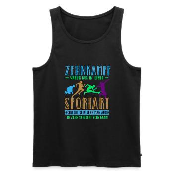 Zehnkampf - Männer Premium Bio Tank Top - Schwarz - Vorne - Michal (187cm)