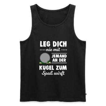 Kugelstoßen - Männer Premium Bio Tank Top - Schwarz - Vorne - Michal (187cm)