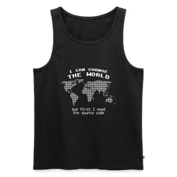 programmer - Men's Premium Organic Tank Top - black - Front - AI Model Male 178 light (178cm)