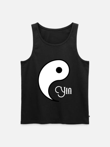 YIN YANG partner look - Men's Premium Organic Tank Top - black