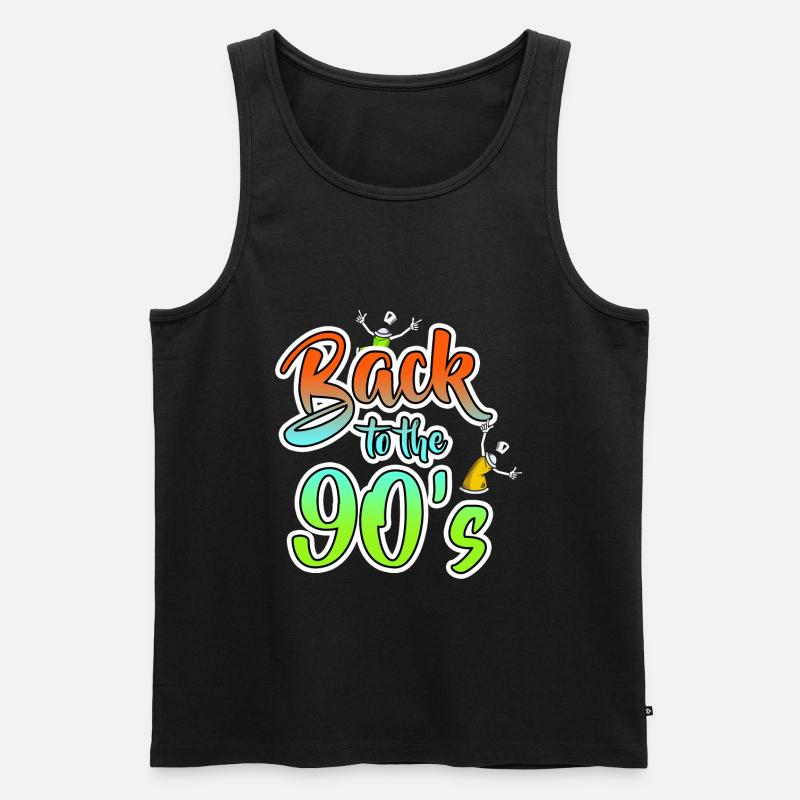 90er - Männer Premium Bio Tank Top - Schwarz