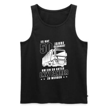 LKW Fahrer 50er Geburtstag 50 Jahre - Männer Premium Bio Tank Top - Schwarz - Vorne - Michal (187cm)
