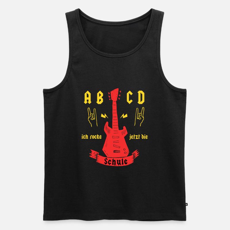 Rock Einschulung - Männer Premium Bio Tank Top - Schwarz