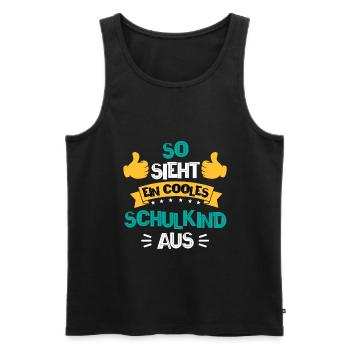 Schulkind - Männer Premium Bio Tank Top - Schwarz - Vorne - Michal (187cm)