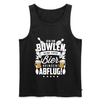 Bowling Bowling Liebhaber Bowling Geschenk Idee Bo - Männer Premium Bio Tank Top - Schwarz - Vorne - AI Model Male 178 light (178cm)