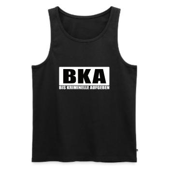Polizei Bundes Grenz Schutz Design - Männer Premium Bio Tank Top - Schwarz - Vorne - Michal (187cm)