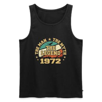 1972 Geburtstag geboren im Jahr 1972 Retro Vintage - Männer Premium Bio Tank Top - Schwarz - Vorne - Michal (187cm)