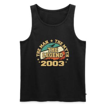 2003 Geburtstag geboren im Jahr 2003 Retro Vintage - Männer Premium Bio Tank Top - Schwarz - Vorne - AI Model Male 178 light (178cm)