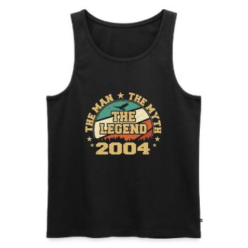 2004 Geburtstag geboren im Jahr 2004 Retro Vintage - Männer Premium Bio Tank Top - Schwarz - Vorne - AI Model Male 178 light (178cm)
