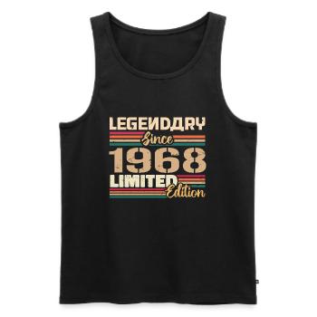1968 Vintage 1968 Birthday Born In 1968 - Men's Premium Organic Tank Top - black - Front - Michal (187cm)