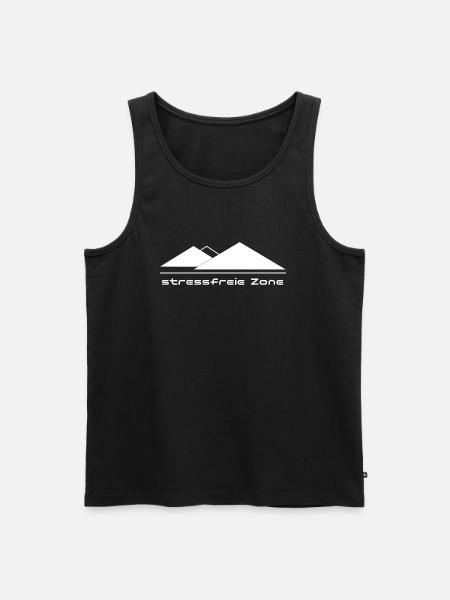 stressfreie Zone V02 - Männer Premium Bio Tank Top - Schwarz