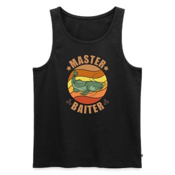 Master Baiter - Wels Catfish Angler Fischen Angeln - Männer Premium Bio Tank Top - Schwarz - Vorne - Michal (187cm)