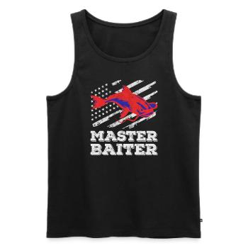 Master Baiter - Wels Catfish Angler Fischen Angeln - Männer Premium Bio Tank Top - Schwarz - Vorne - Michal (187cm)