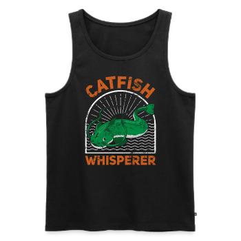 Catfish Whisperer - Wels Catfish Hunter - Männer Premium Bio Tank Top - Schwarz - Vorne - AI Model Male 178 light (178cm)