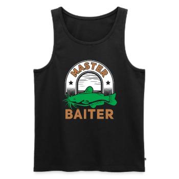 Master Baiter - Wels Catfish Hunter - Männer Premium Bio Tank Top - Schwarz - Vorne - Michal (187cm)