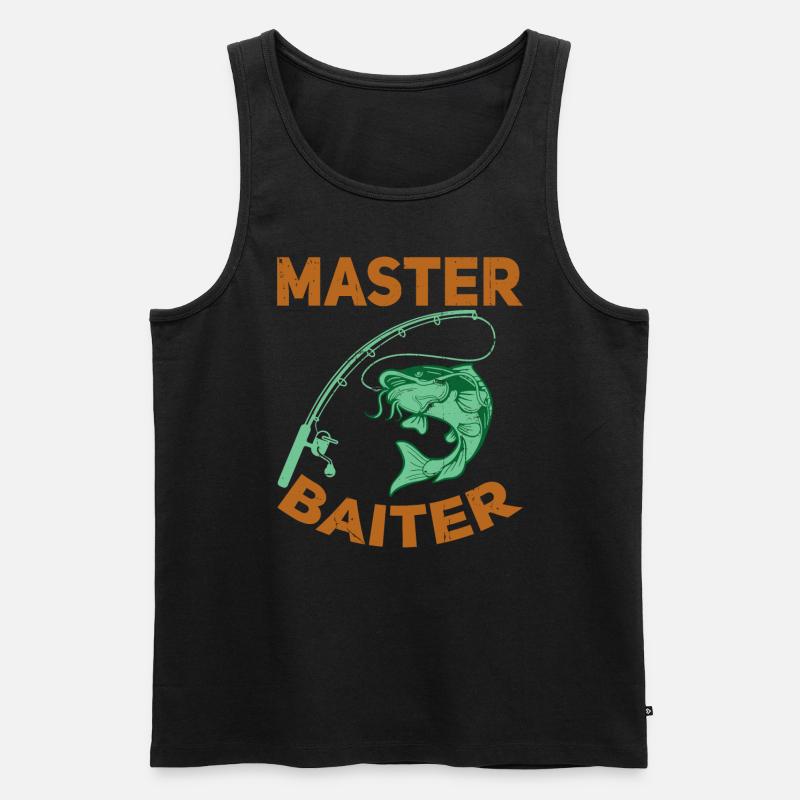 Master Baiter - Wels Catfish Hunter - Männer Premium Bio Tank Top - Schwarz
