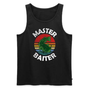 Master Baiter - Wels Catfish Hunter - Männer Premium Bio Tank Top - Schwarz - Vorne - Michal (187cm)