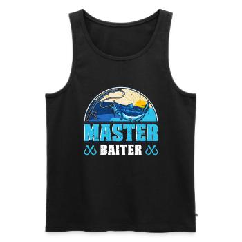 Master Baiter - Wels Catfish Hunter - Männer Premium Bio Tank Top - Schwarz - Vorne - Michal (187cm)