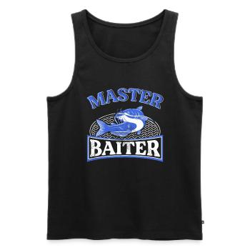 Master Baiter - Wels Catfish Hunter - Männer Premium Bio Tank Top - Schwarz - Vorne - Michal (187cm)