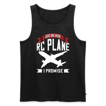Noch ein RC-Flugzeug, das ich versprochen - Männer Premium Bio Tank Top - Schwarz - Vorne - AI Model Male 178 light (178cm)