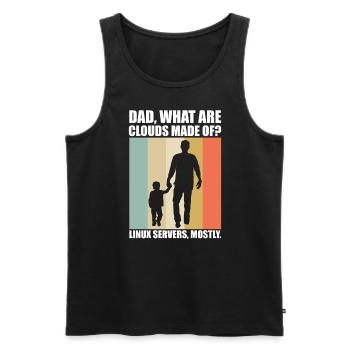 Cloud Computing Informatik Tech - Männer Premium Bio Tank Top - Schwarz - Vorne - Michal (187cm)