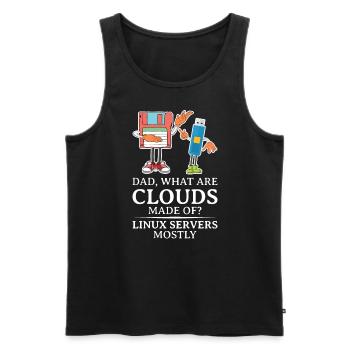 Cloud Computing Informatik Tech - Männer Premium Bio Tank Top - Schwarz - Vorne - Michal (187cm)