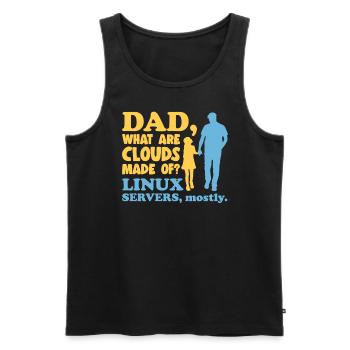 Cloud Computing Informatik Tech - Männer Premium Bio Tank Top - Schwarz - Vorne - Michal (187cm)