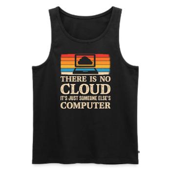 Informatik Spruch Cloud Computing Programierer - Männer Premium Bio Tank Top - Schwarz - Vorne - Michal (187cm)