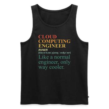 Cloud Computing Engineer Definition Retro Computer - Männer Premium Bio Tank Top - Schwarz - Vorne - Michal (187cm)